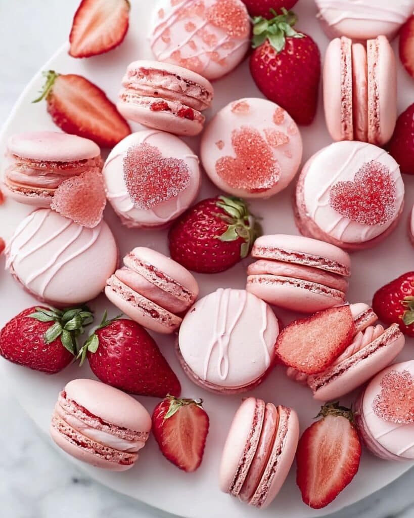Delightful Strawberry Macaron Shells with Creamy Buttercream Recipe