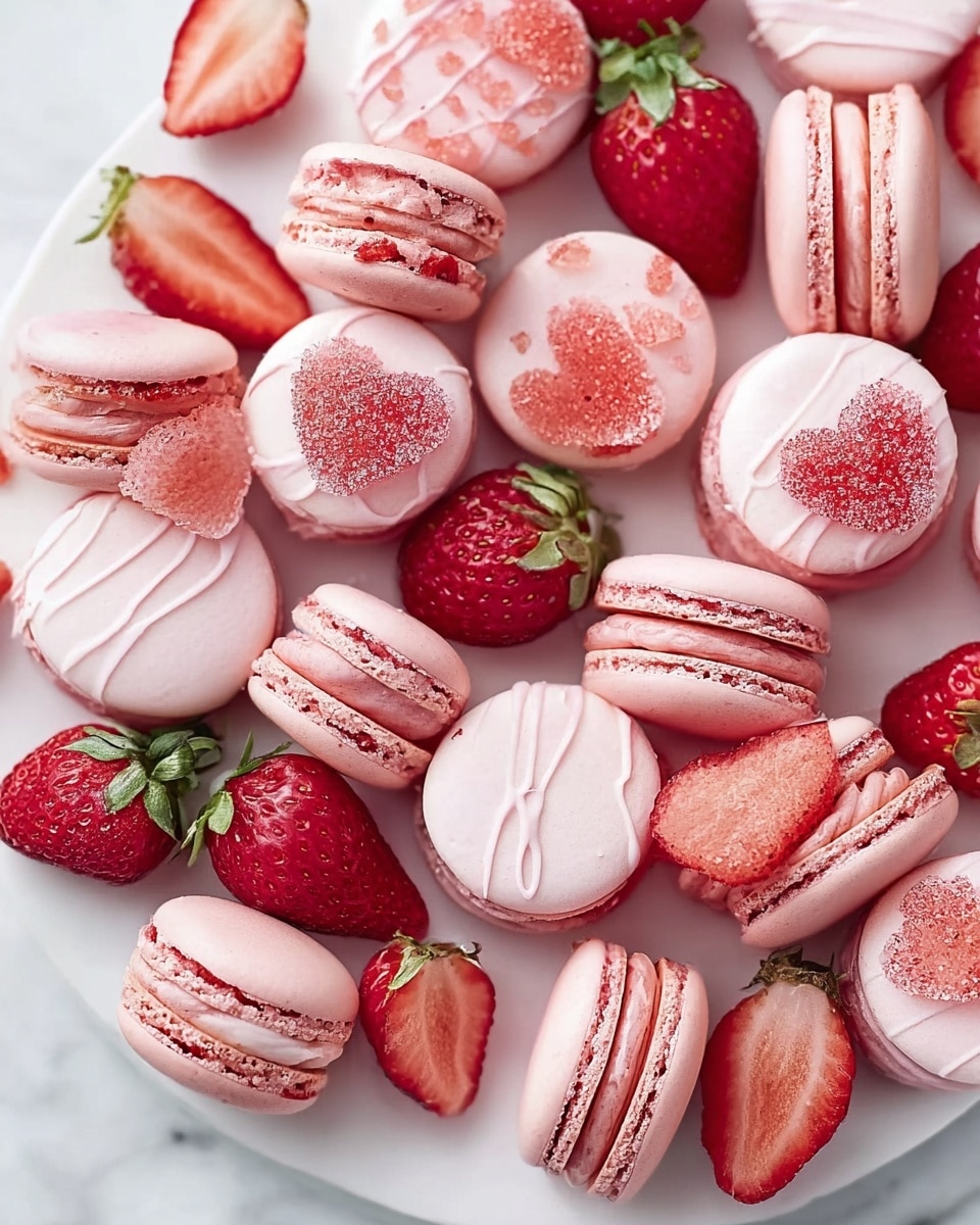 Delightful Strawberry Macaron Shells with Creamy Buttercream Recipe