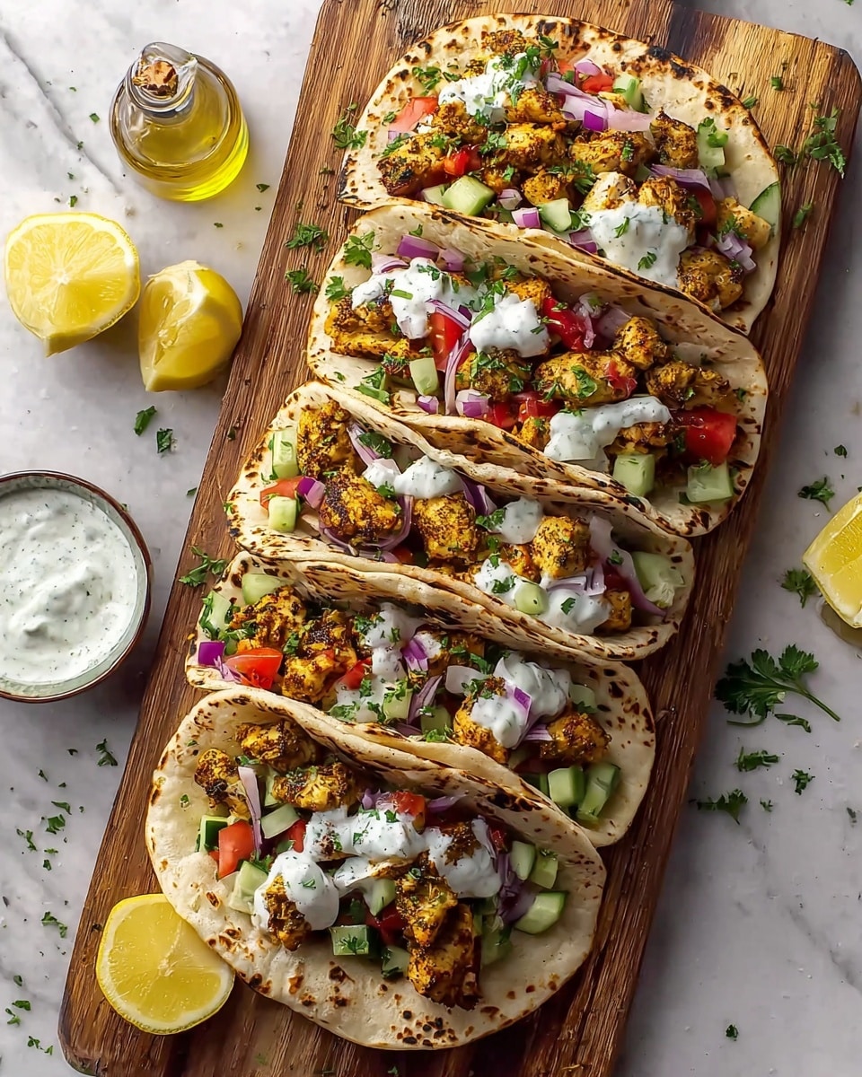 Grilled Mediterranean Chicken Tacos Recipe