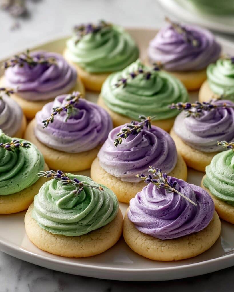 Matcha Sugar Cookies with Lavender Frosting Recipe