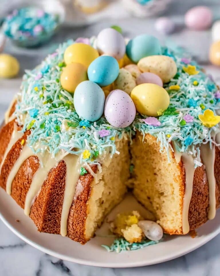 Easter Mini Egg Coconut Bundt Cake Recipe