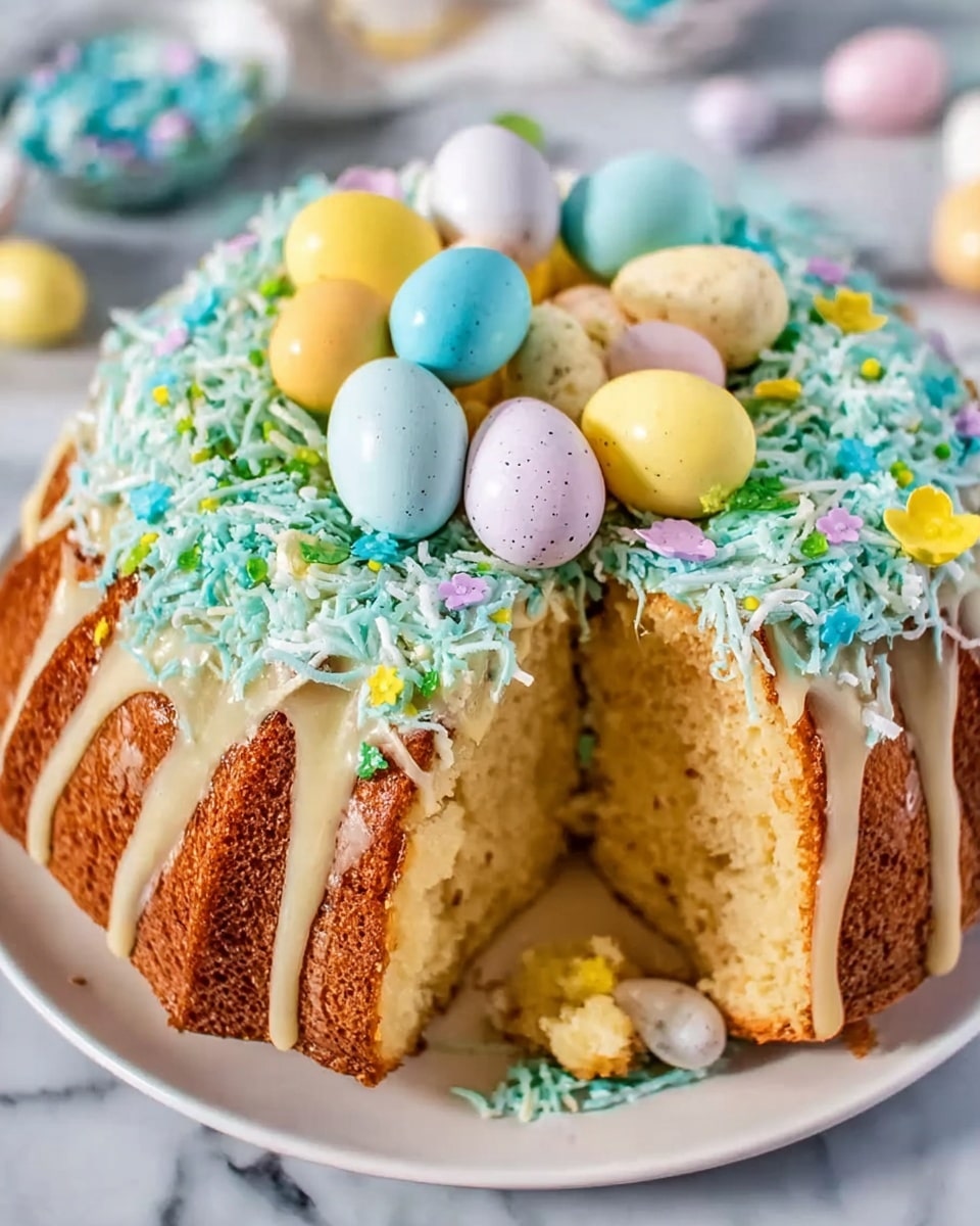 Easter Mini Egg Coconut Bundt Cake Recipe