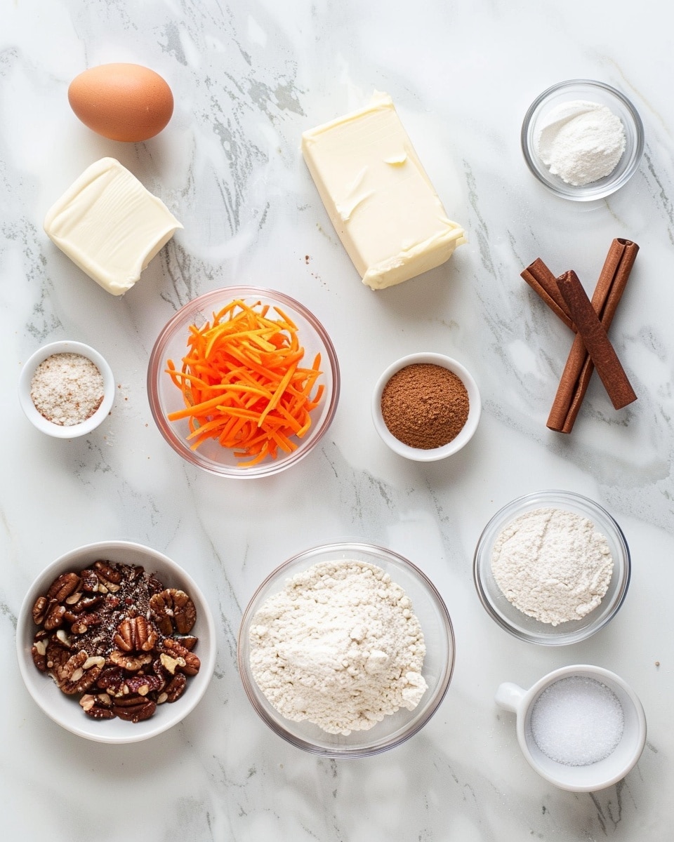 Single white plate holding one thick slice of moist carrot cake revealing layers of tender carrot-studded crumb with visible pieces of shredded carrot and chopped nuts, topped with smooth swirls of creamy frosting sprinkled with crushed pecans, angled close-up shot emphasizing the textures and rich interior layers, natural lighting on white marble surface, styled for an individual serving photo taken with an iphone --ar 4:5 --v 7