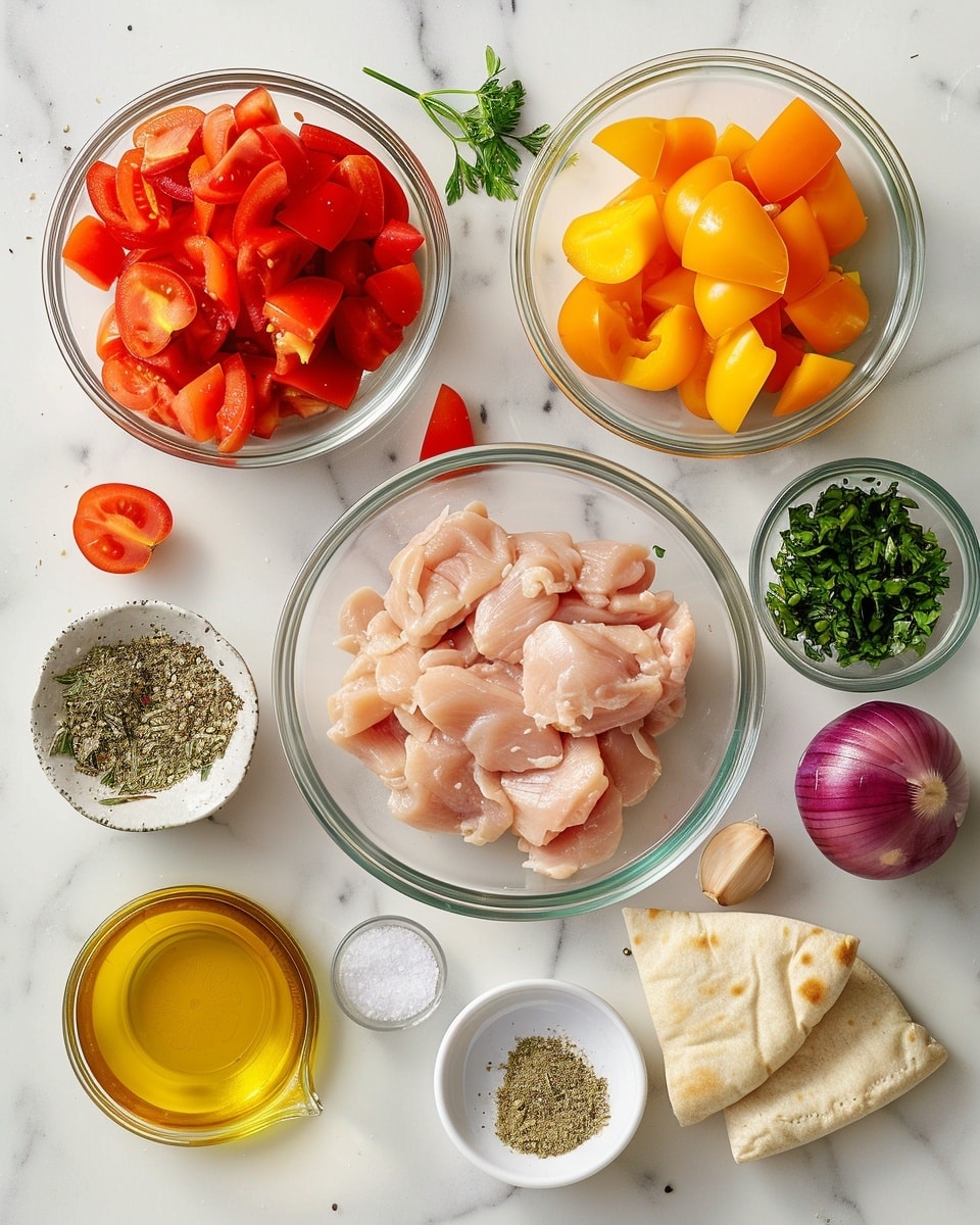 Single white plate featuring one soft, warm flatbread taco filled with tender, golden-browned chunks of spiced chicken, drizzled generously with creamy herb-speckled white sauce, and bright red salsa adding vibrant color. The close-up, angled shot reveals the succulent chicken pieces nestled inside the folded flatbread, garnished with finely chopped fresh cilantro, all placed on a white marble surface under natural lighting, styled like an individual serving ready to eat. Photo taken with an iphone --ar 4:5 --v 7