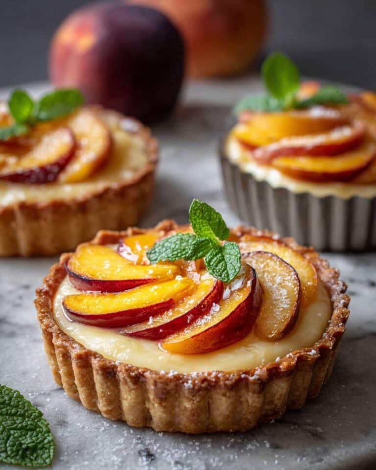 Mini Peach and Cream Cheese Tarts – Sweet, Creamy & Perfectly Bite-Sized Recipe