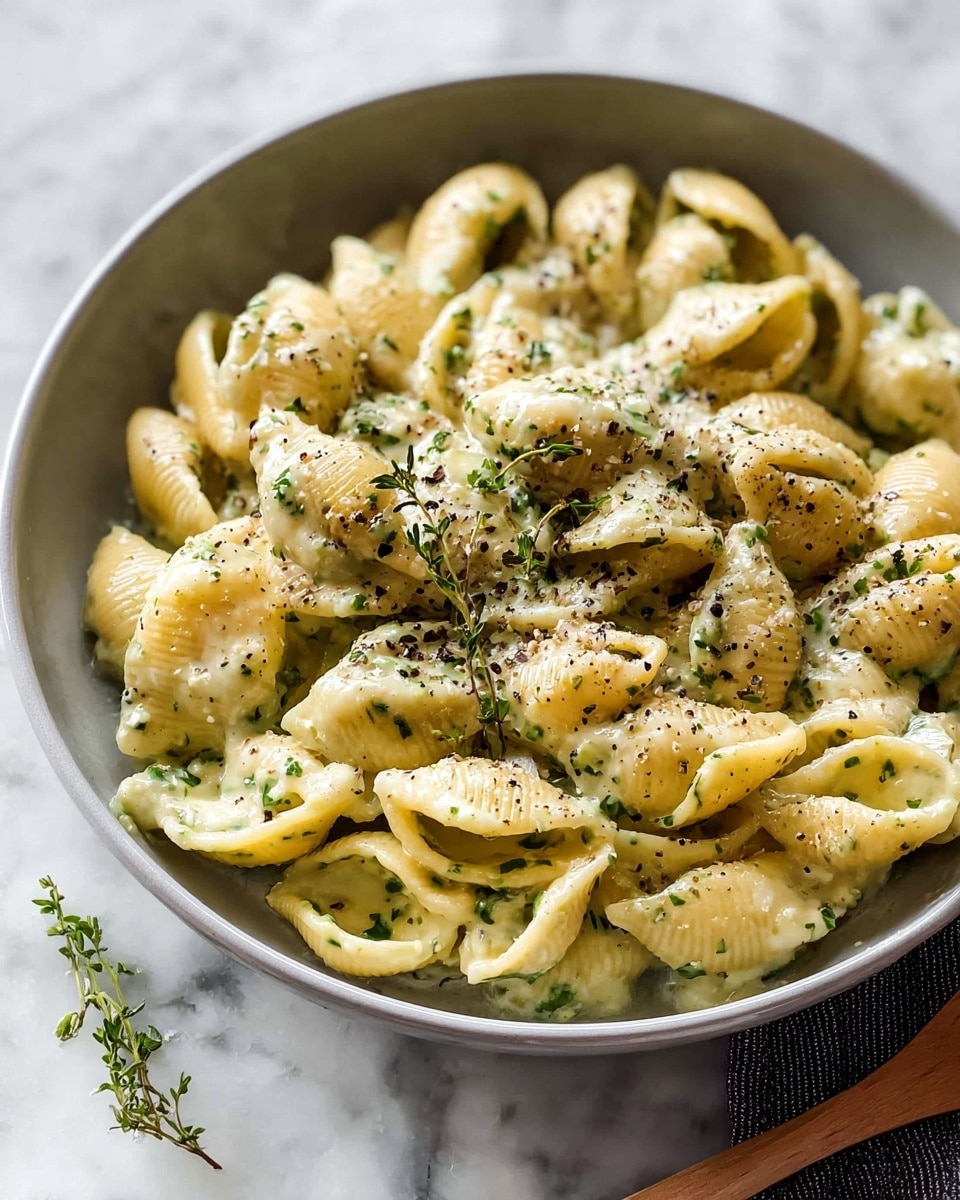 Large black cast iron skillet filled with creamy zucchini casserole, featuring tender shredded zucchini embedded in a rich, cheesy sauce, lightly seasoned with cracked black pepper and fresh herbs, steam gently rising, presented on a white marble countertop with a soft gray linen cloth nearby, natural daylight highlighting the texture and colors, whole dish photographed from a 3/4 angle, professional food styling photo taken with an iphone --ar 4:5 --v 7
