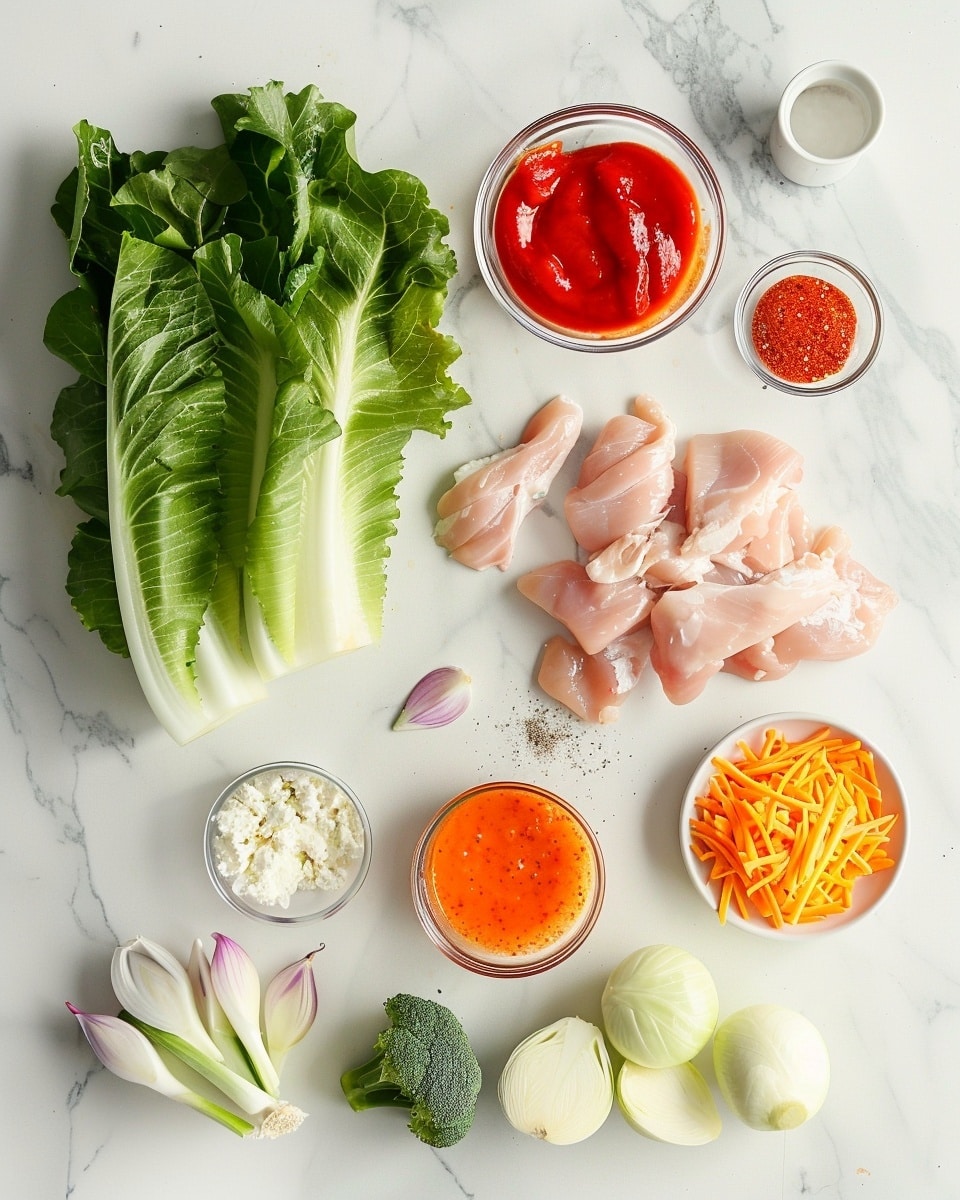 Single white plate with a plated portion of chopped chicken coated in a sticky, glossy sauce resting atop a fresh bed of chopped romaine lettuce, diced cucumbers, red bell peppers, finely chopped red onions, and shredded cheddar cheese, close-up angled shot emphasizing the vibrant colors and textures of the tender chicken pieces and crisp vegetables, natural lighting highlighting the freshness, white marble surface underneath, styled food blog single serving presentation photo taken with an iphone --ar 4:5 --v 7