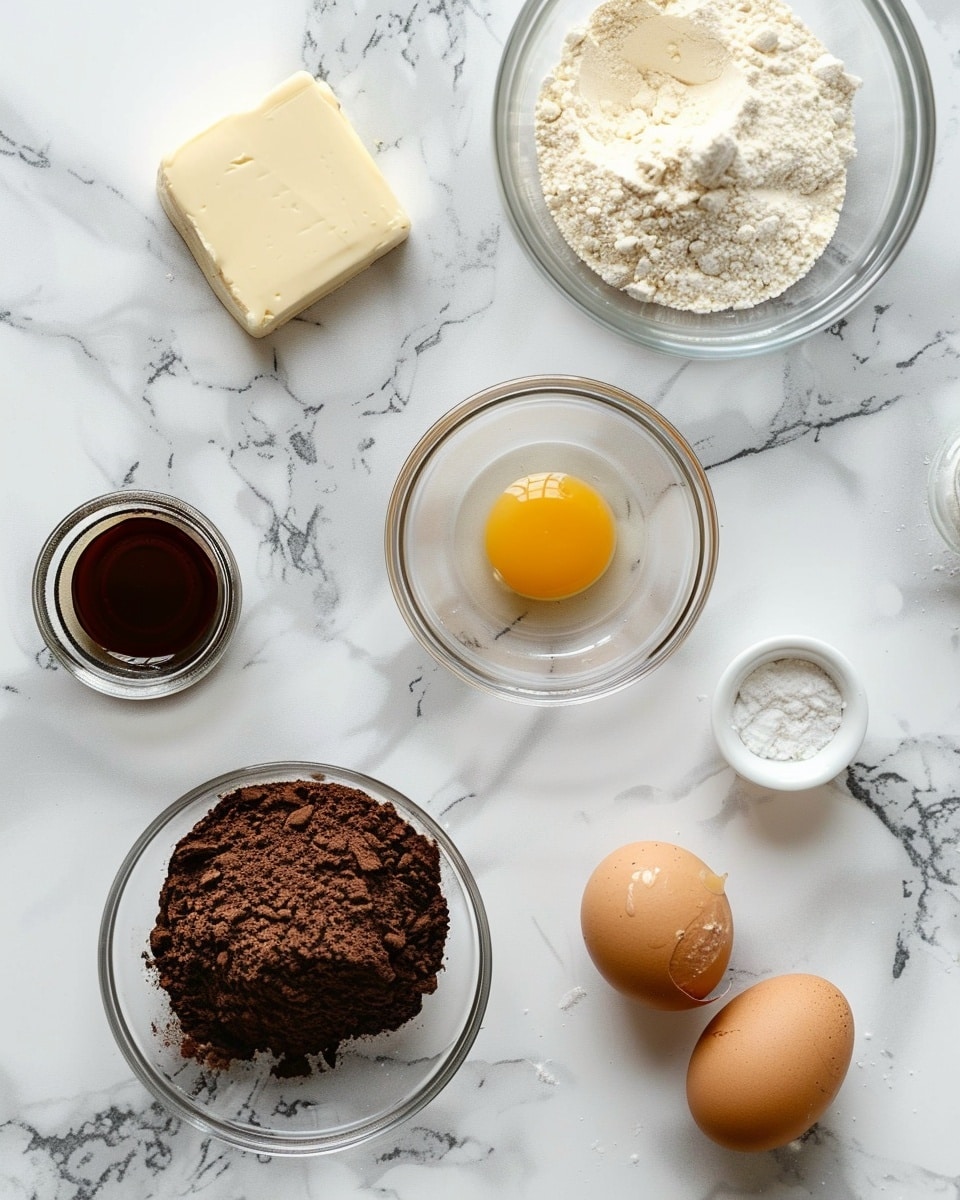 Single white plate holding one rich, dark chocolate cookie dusted lightly with powdered sugar, close-up angled shot revealing the delicate cracked surface and soft, slightly chewy interior texture, with a crisp edge visible, natural light highlighting the details on a white marble background, styled like a food blog individual serving, photo taken with an iphone --ar 4:5 --v 7