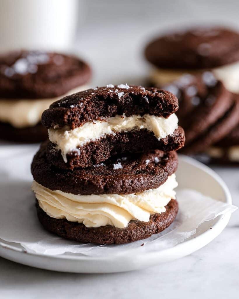 Brownie Cookie Sandwiches with Cookie Dough Buttercream Recipe