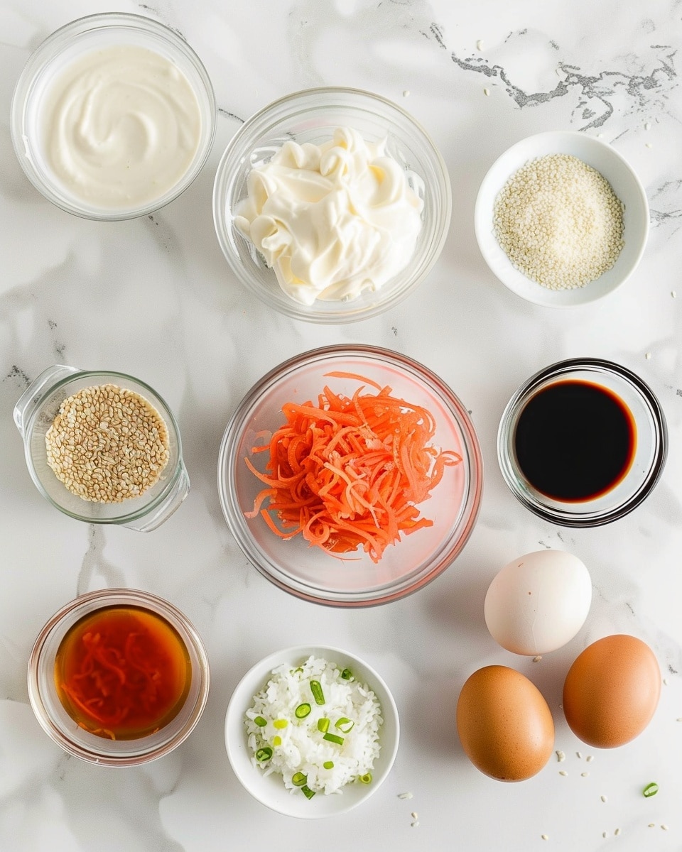 Single white bowl with a serving of creamy crab salad over fluffy white rice, close-up angle showing the rich texture of diced crab pieces coated in a smooth, slightly spicy sauce, garnished with black sesame seeds and thinly sliced green onions, steam subtly rising, styled on a white marble surface, intimate plated serving photo taken with an iphone --ar 4:5 --v 7