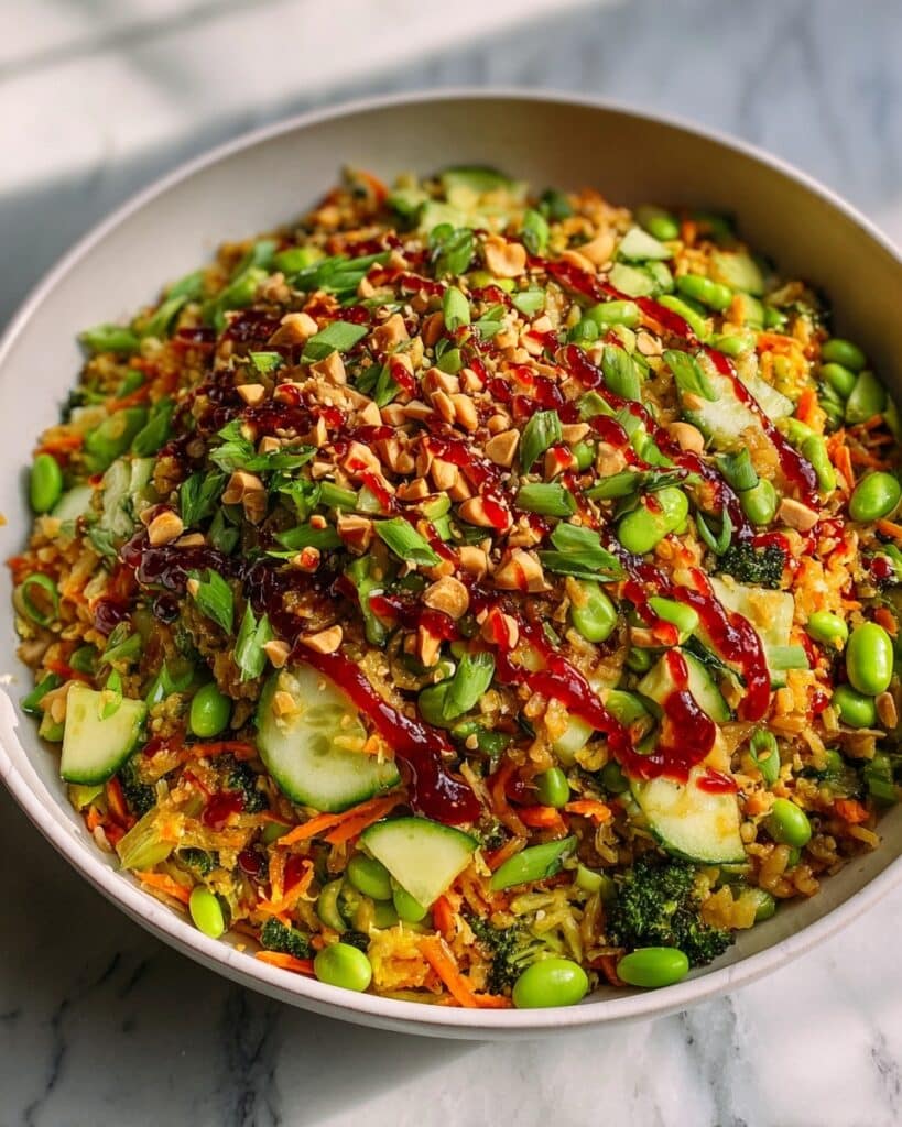 Crispy Rice Salad with Peanut-Chili Dressing Recipe