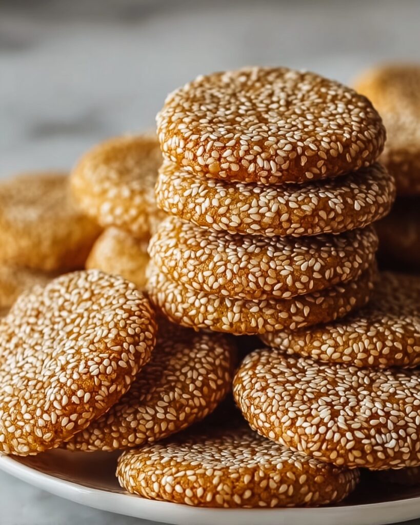 Irresistibly Chewy Sesame Honey Cookies Recipe