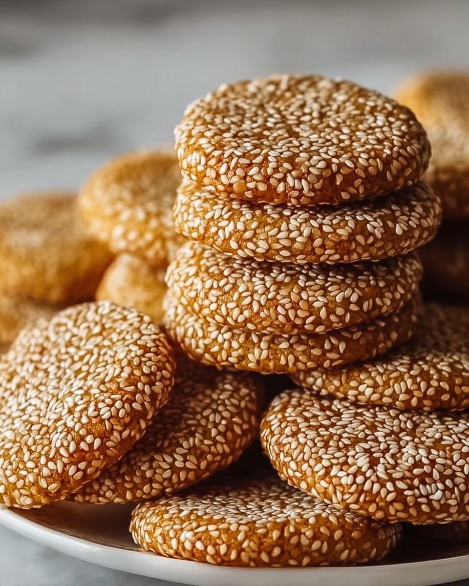 Irresistibly Chewy Sesame Honey Cookies Recipe