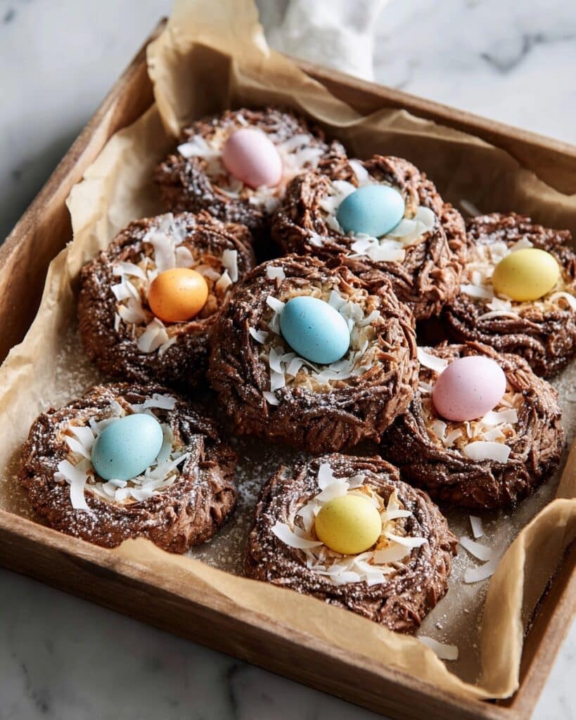 Flourless Chocolate Easter Nest Cookies Recipe