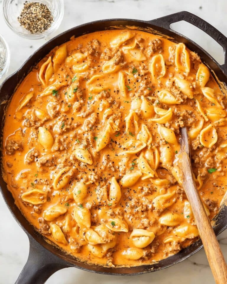 Creamy Beef and Shells Pasta Recipe