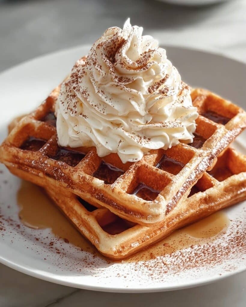 Cinnamon Waffles with Cinnamon Whipped Cream Recipe