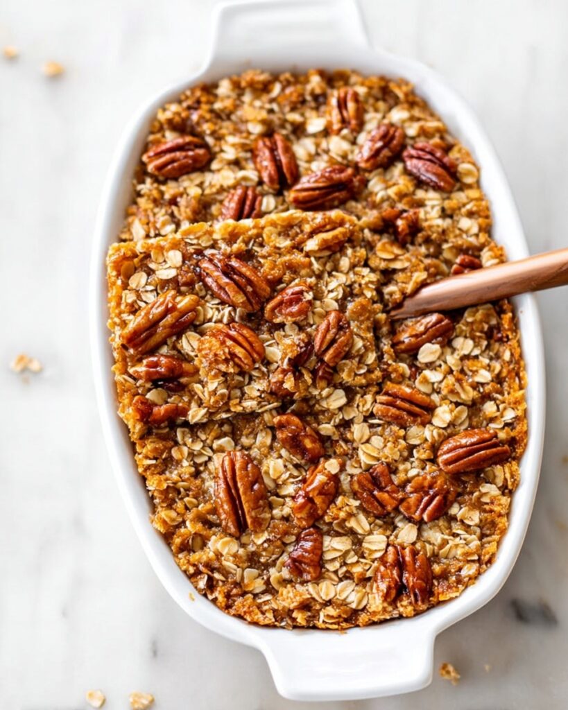 Sweet Potato Baked Oatmeal with Pecan Topping Recipe