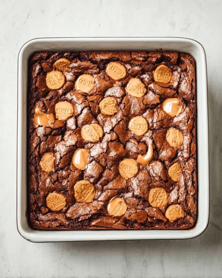 Fudgy Biscoff Cookies and Cream Brownies Recipe