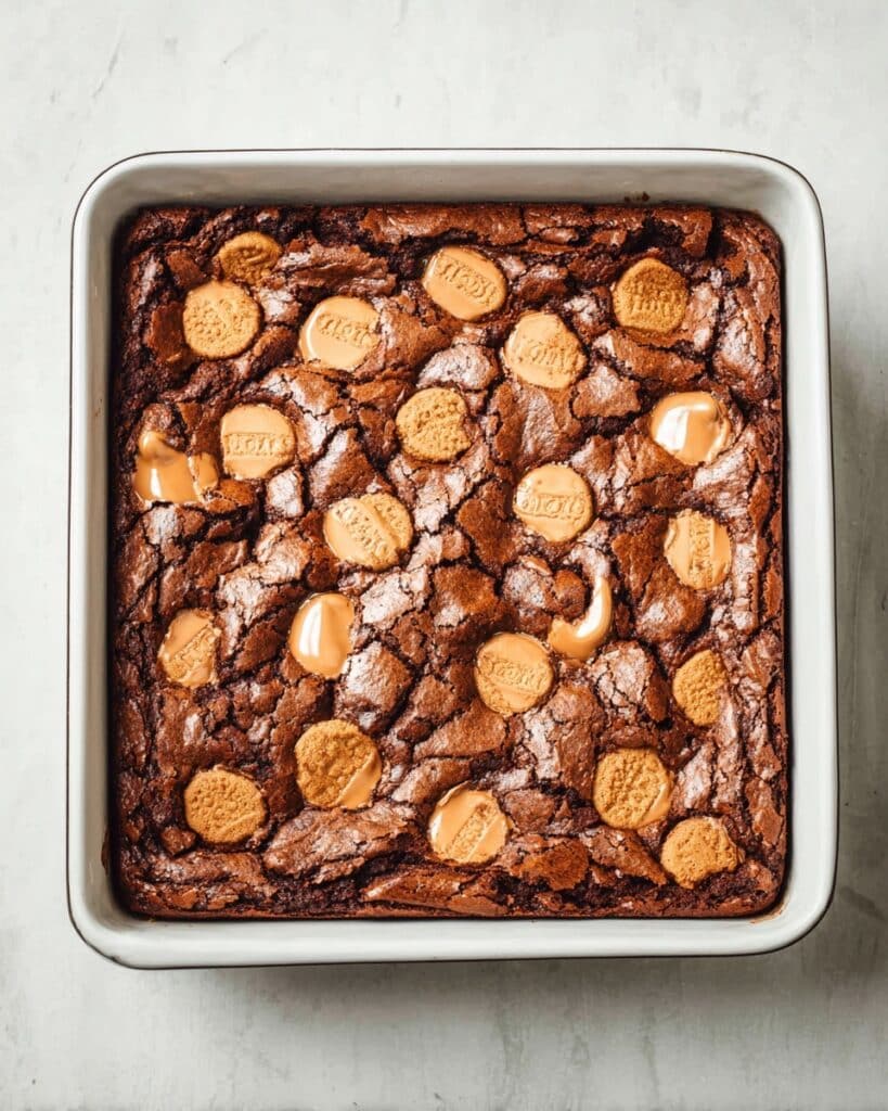 Fudgy Biscoff Cookies and Cream Brownies Recipe