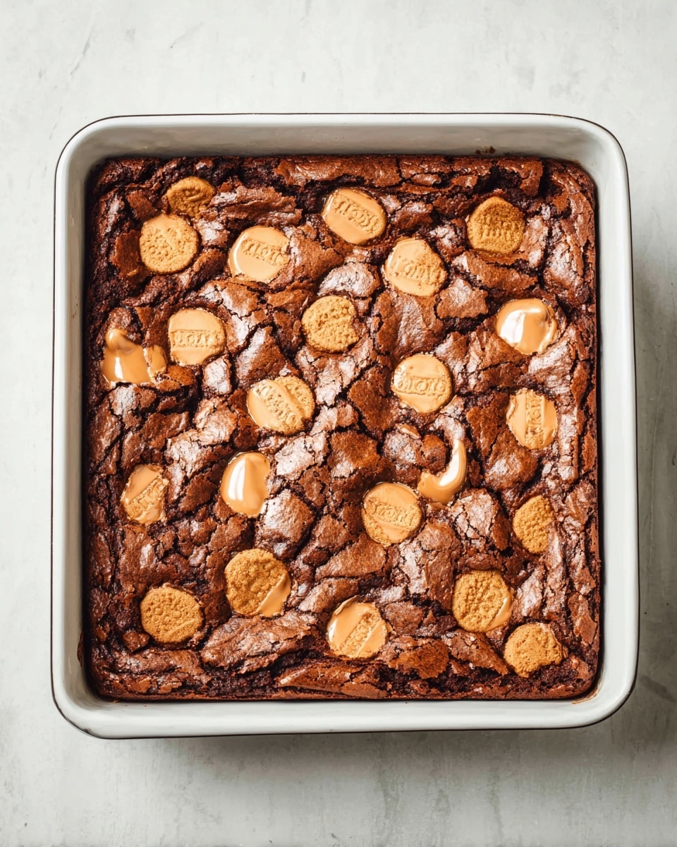 Fudgy Biscoff Cookies and Cream Brownies Recipe