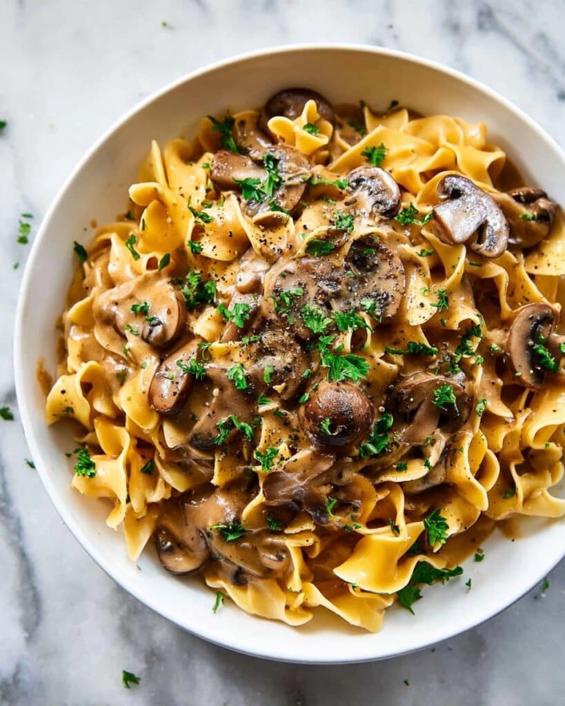 Easy One Pot Mushroom Stroganoff Recipe