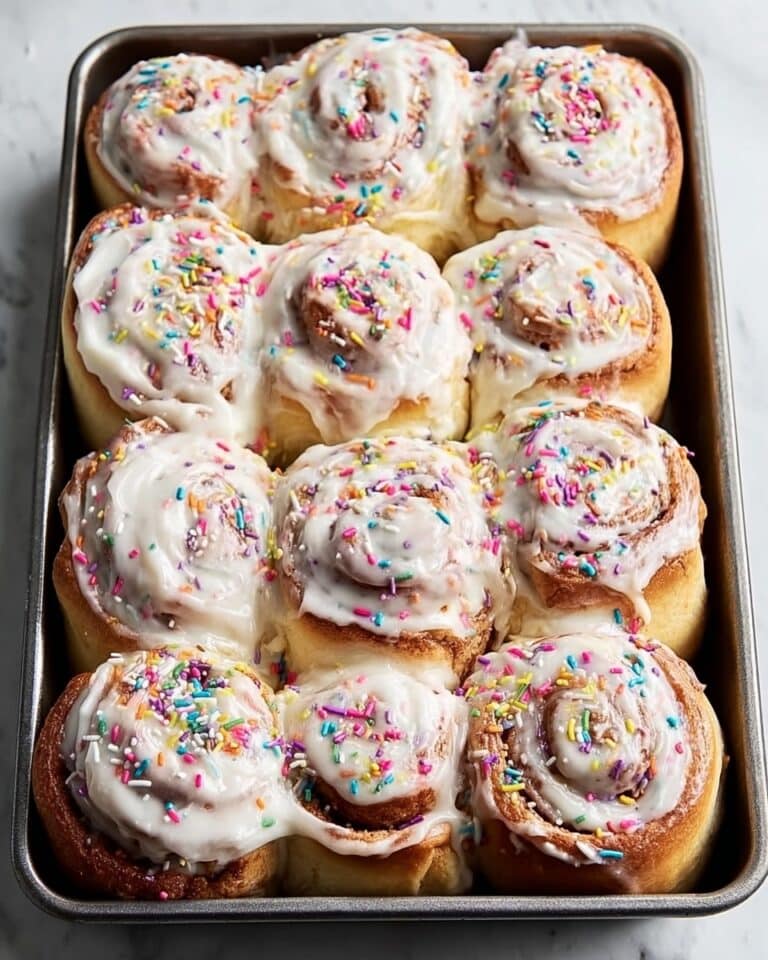 Funfetti Cinnamon Rolls with Cream Cheese Frosting Recipe