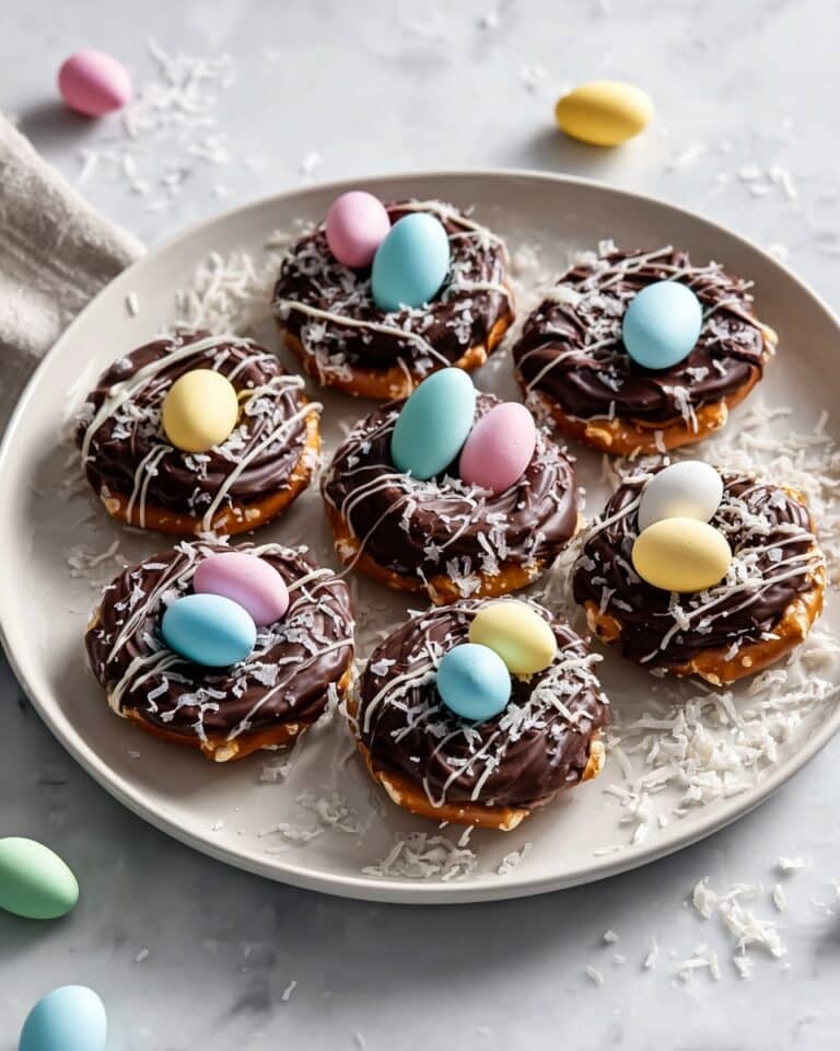 Chocolate-Covered Pretzel Nests Recipe