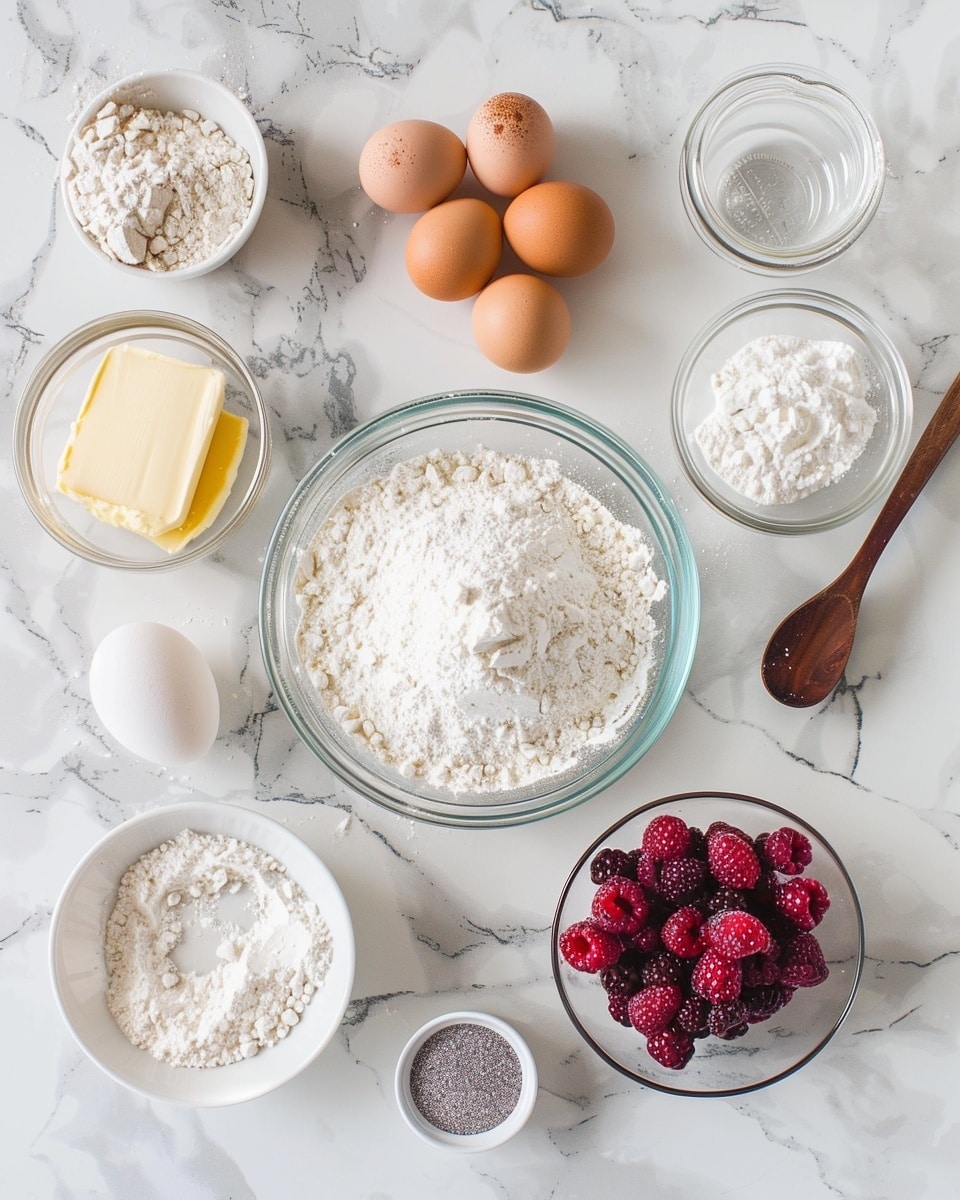 Single thick slice of berry-studded moist cake resting on a pristine white plate, close-up angled view highlighting the soft crumb texture filled with whole blueberries, raspberries, and red currants bursting through the tender interior, accompanied by a small pile of fresh mixed berries on the side, all set against a white marble surface with natural lighting emphasizing the golden crust and vibrant berry colors, styled like an inviting individual serving from a food blog, photo taken with an iphone --ar 4:5 --v 7