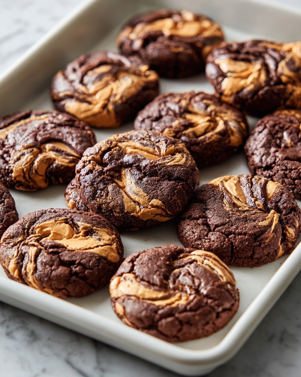 Chocolate Peanut Butter Swirl Cookies Recipe