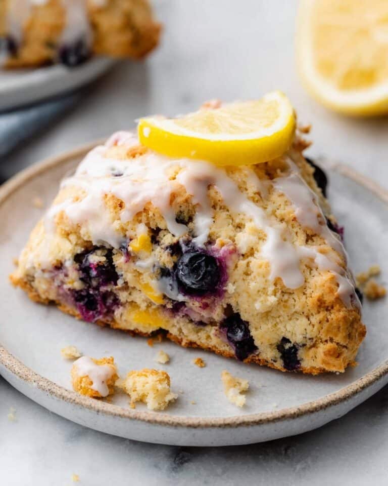Lemon Blueberry Scones with Lemon Icing Recipe