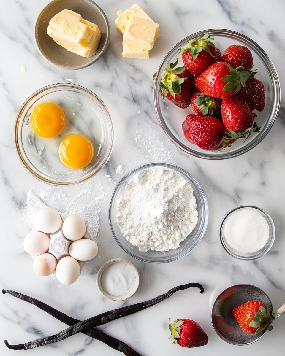 Single white plate showcasing a perfectly sliced portion of strawberry mousse cake with a smooth, vibrant red strawberry gelée layer on top, a thick, airy pink strawberry mousse middle revealing a light and fluffy texture with real strawberry bits pressed against the side, and a firm, golden sponge cake base at the bottom, angled shot capturing the distinct layers and interior softness, placed on a white marble surface with natural lighting, styled like a food blog close-up serving photo taken with an iphone --ar 4:5 --v 7