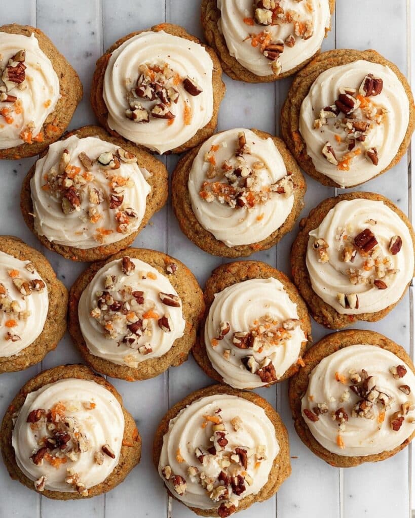 Carrot Cake Cookies with Brown Butter Cream Cheese Icing Recipe