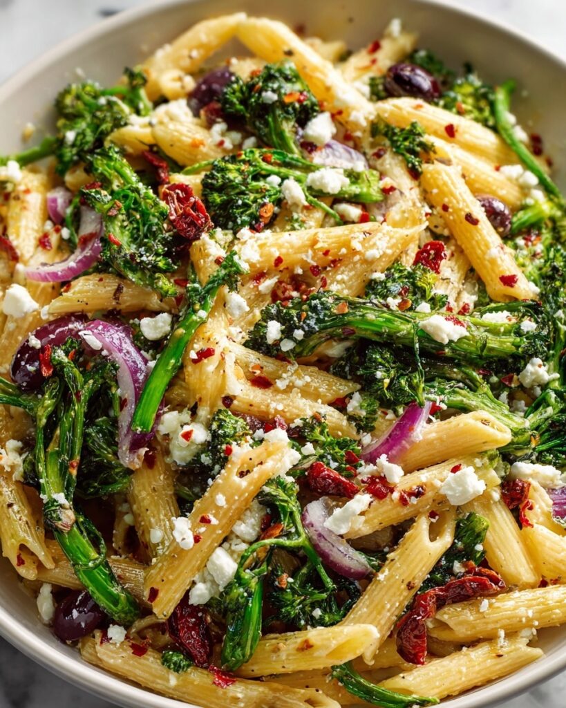 Mediterranean Pasta with Feta, Tomatoes, and Olives Recipe