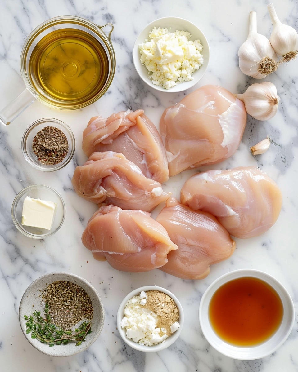 Single white plate with a perfectly seared portion of creamy chicken in a rich, pepper-speckled cream sauce, close-up angled shot emphasizing the tender, juicy chicken’s golden-brown exterior partially submerged in the velvety sauce, garnished with finely sautéed onions and cracked black pepper, set against a white marble background with natural lighting highlighting textures and moisture, intimate plated serving photo taken with an iphone --ar 4:5 --v 7