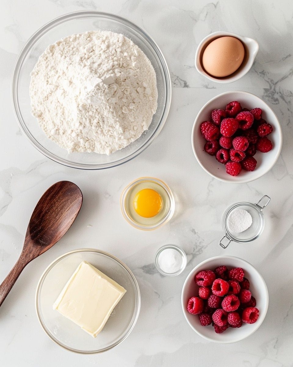 Single white plate with a single raspberry crinkle cookie resting on it, close-up angled shot revealing the soft, slightly cracked surface dusted with powdered sugar, a bit of the moist, tender interior visible along the edge of the cookie, natural lighting highlighting the gentle red hues beneath the sugar coating, white marble background, styled like a food blog individual serving photo taken with an iphone --ar 4:5 --v 7