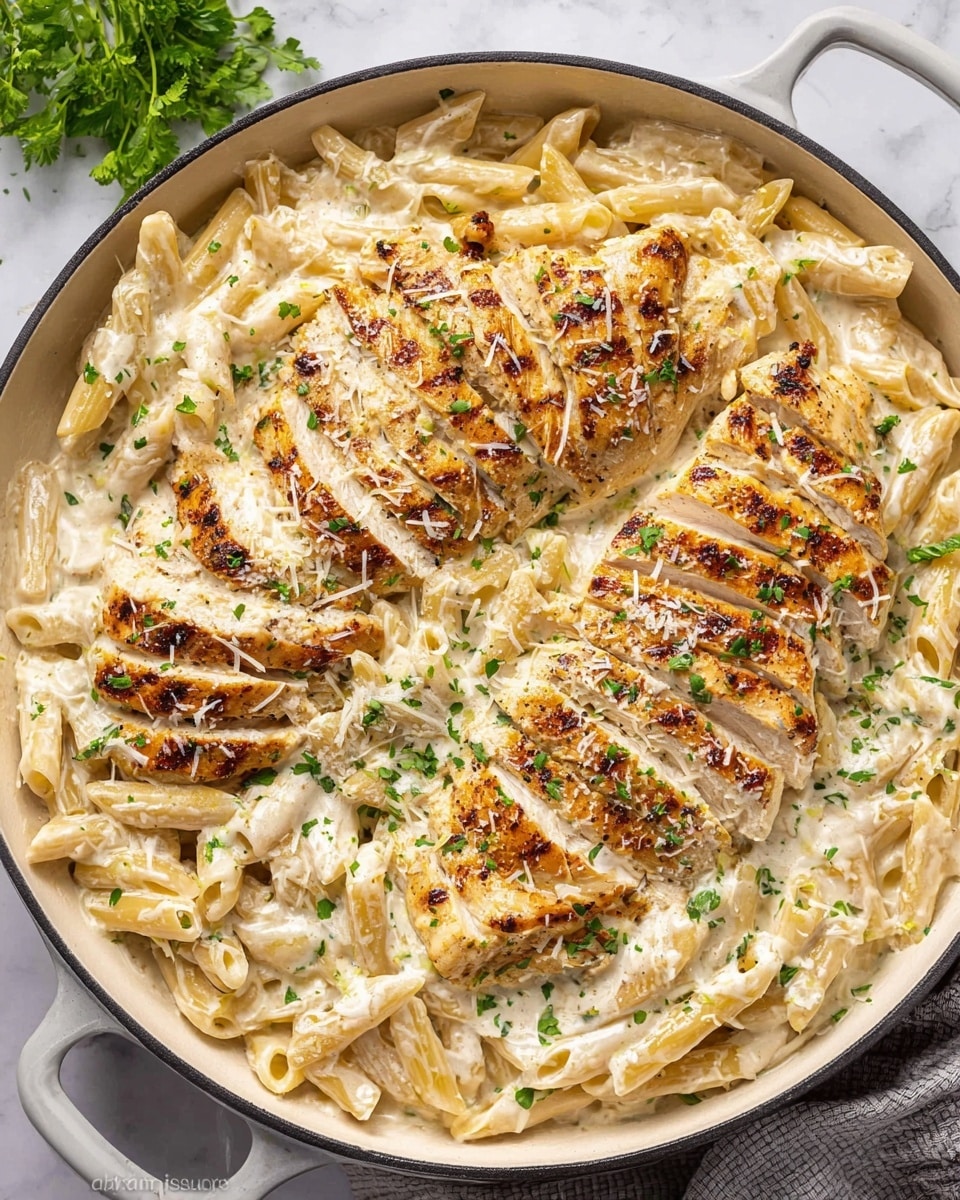 Garlic Parmesan Chicken Pasta Recipe