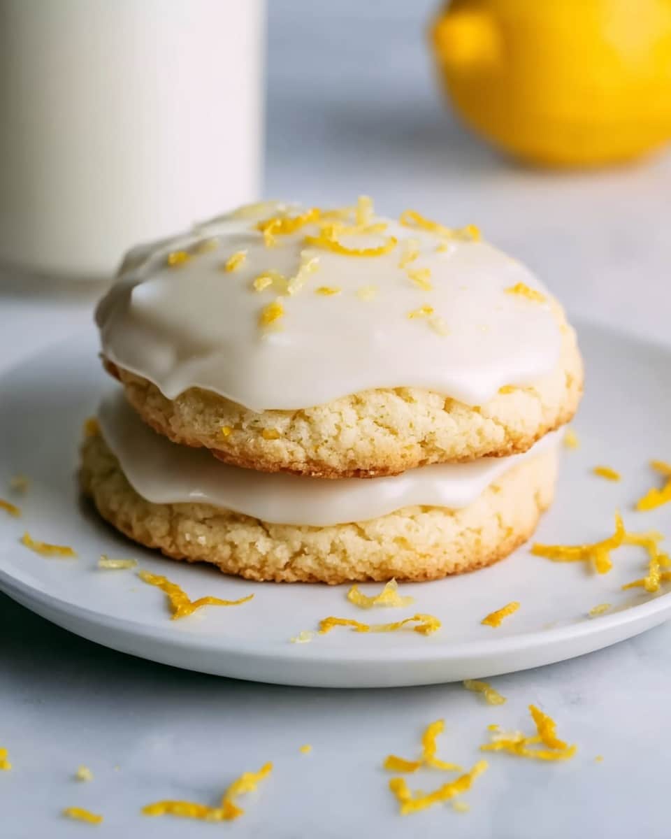 Large white rectangular cooling rack displaying a full batch of lemon sugar cookies, each cookie perfectly round with a cracked, soft-textured surface, arranged neatly over bright yellow lemon slices on a white marble countertop, professional food magazine style with natural lighting emphasizing the cookies’ delicate crumb and fresh citrus theme, whole batch shown at a 3/4 angle, photo taken with an iphone --ar 4:5 --v 7