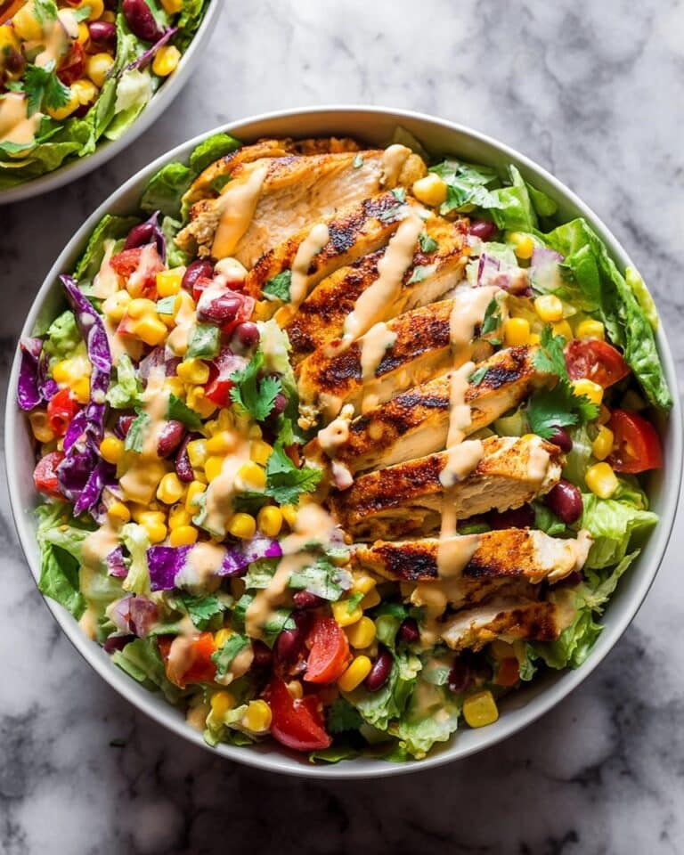 Fiesta Ranch Salad with Salsa Verde Chicken Recipe