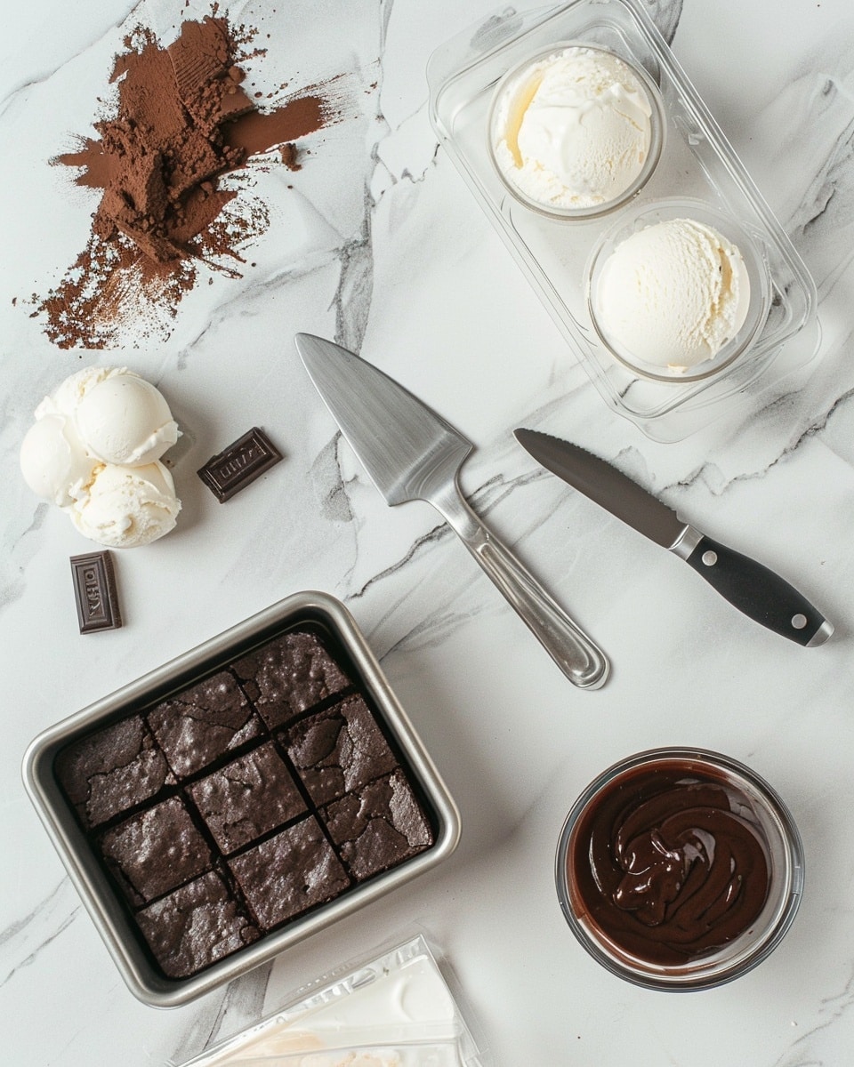 Single white plate featuring a generous slice of layered chocolate dessert with a thick, dense chocolate crust base, creamy vanilla ice cream layer infused with dark cookie chunks, topped with a glossy chocolate ganache dripping enticingly down the sides, and crowned with chunky fudgy brownie pieces, close-up view highlighting the contrast of textures and depth of layers, styled naturally on a white marble surface with soft natural lighting, intimate food blog style photo taken with an iphone --ar 4:5 --v 7