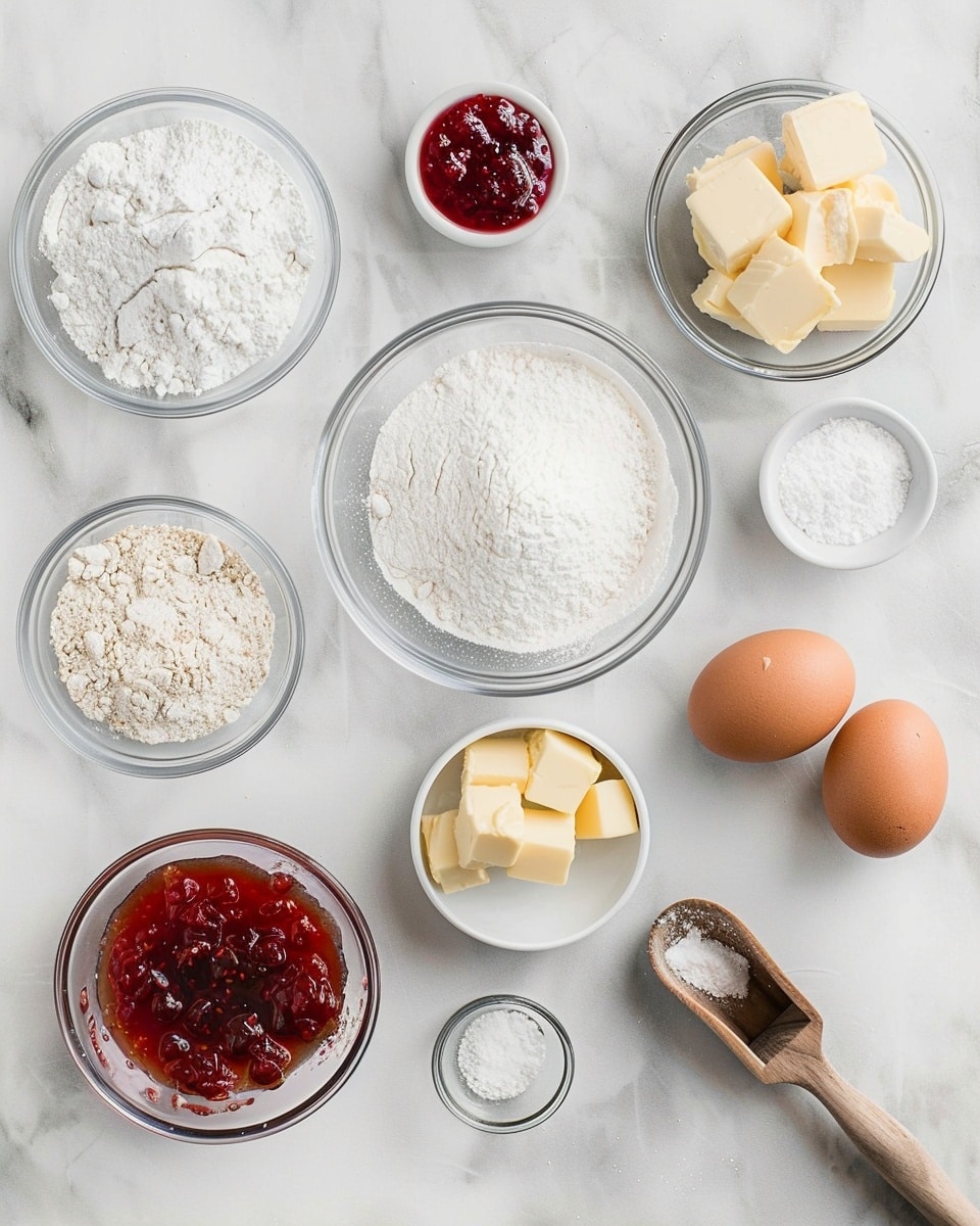 Single white plate featuring one jam-filled thumbprint cookie with a dusting of powdered sugar, close-up angled shot revealing the soft, tender texture of the cookie and the glossy red jam in the center, subtle crumb detail visible around the edges, placed on a white marble surface with natural light highlighting the delicate layers, styled as an individual serving from a food blog, photo taken with an iphone --ar 4:5 --v 7