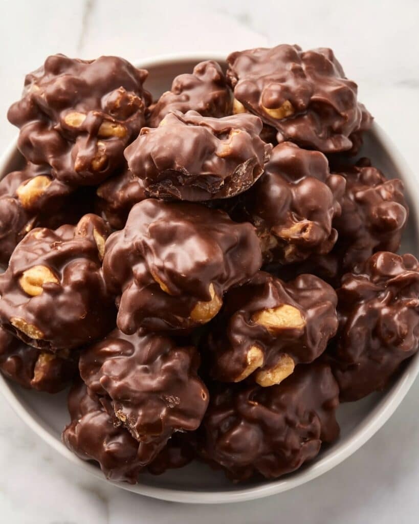 Salted Peanut Caramel Clusters Recipe