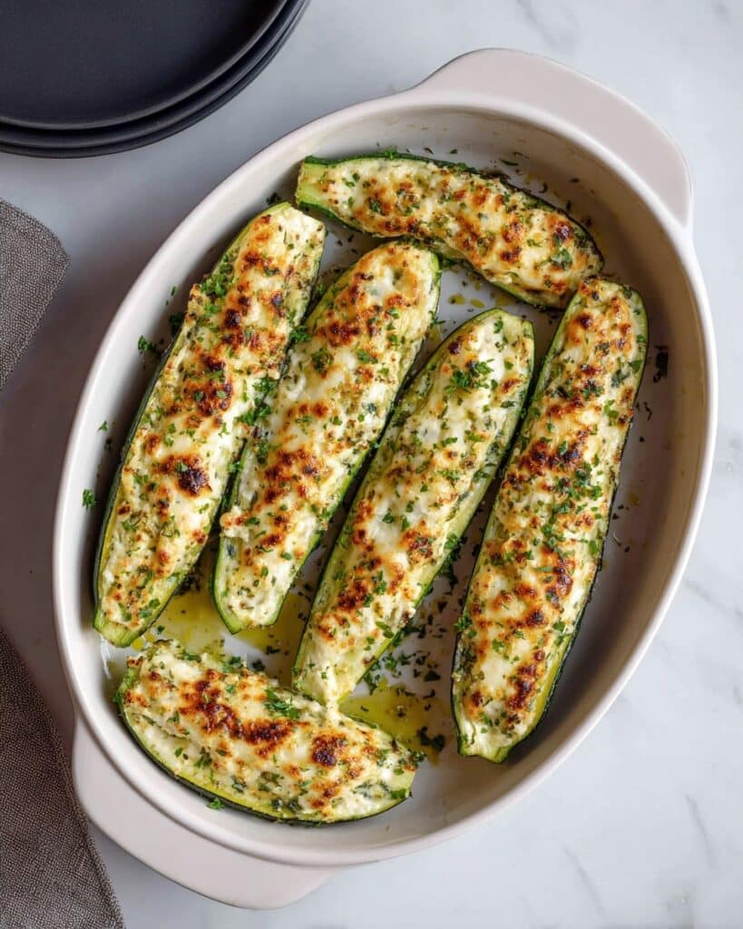 Feta Cheese Stuffed Zucchini Recipe