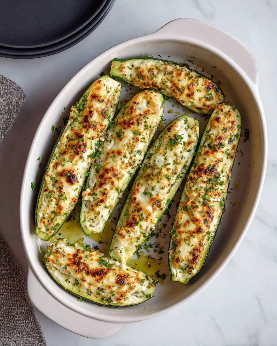 Feta Cheese Stuffed Zucchini Recipe
