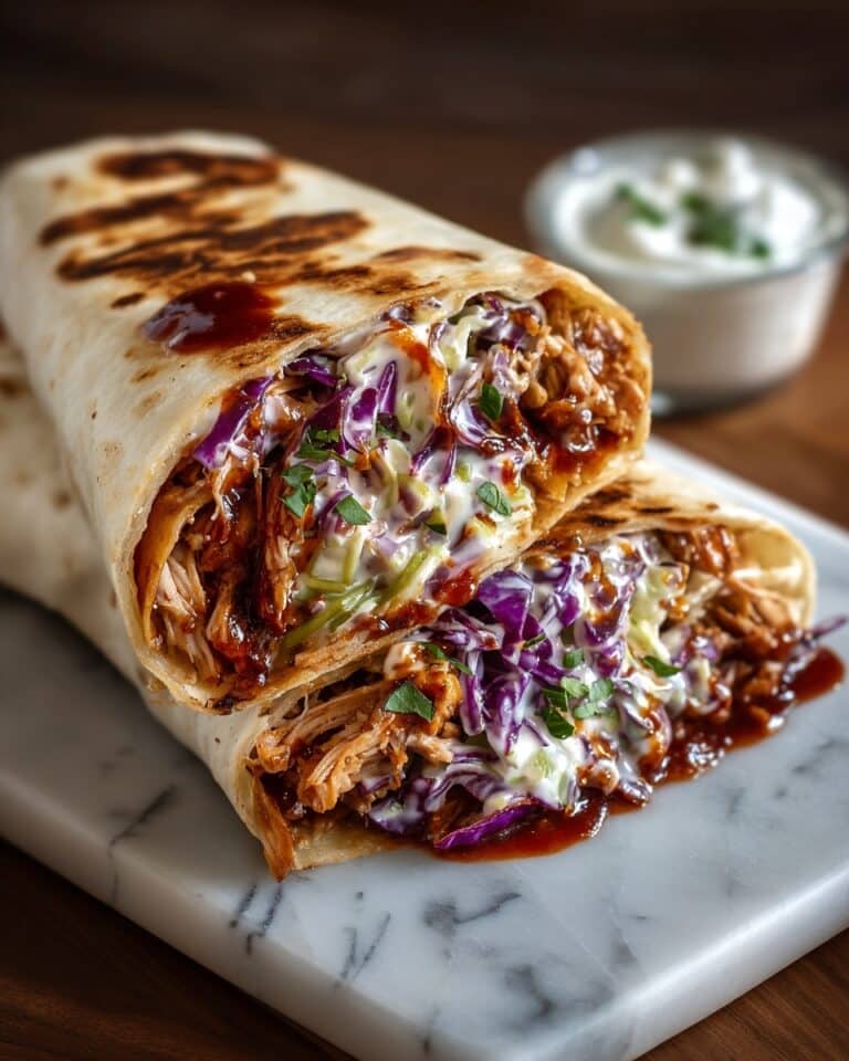 BBQ Chicken Coleslaw Wraps Recipe