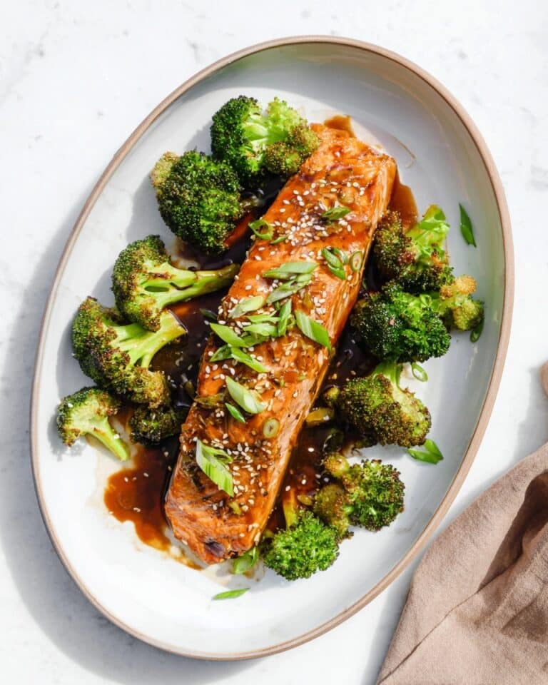 Sheet Pan Orange Ginger Salmon with Broccoli Recipe