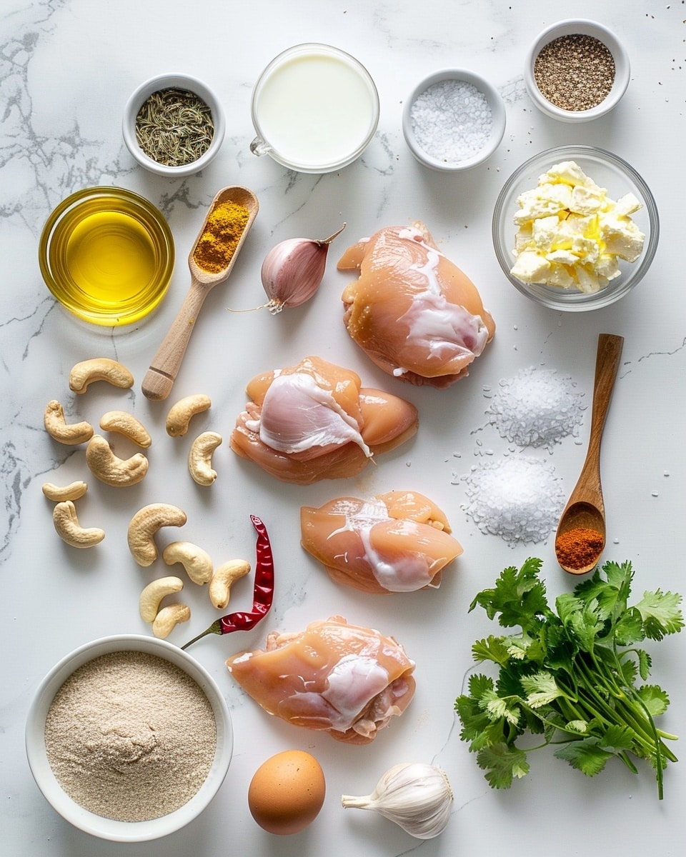 Single white plate with a neatly plated portion of creamy chicken curry served alongside fluffy white rice, close-up angled shot highlighting tender chunks of chicken coated in a rich, golden sauce speckled with fresh chopped parsley, garnished with a whole parsley leaf for pop of color, placed on a white marble surface with natural lighting to emphasize the texture of the sauce and rice grains, intimate plated serving photo taken with an iphone --ar 4:5 --v 7