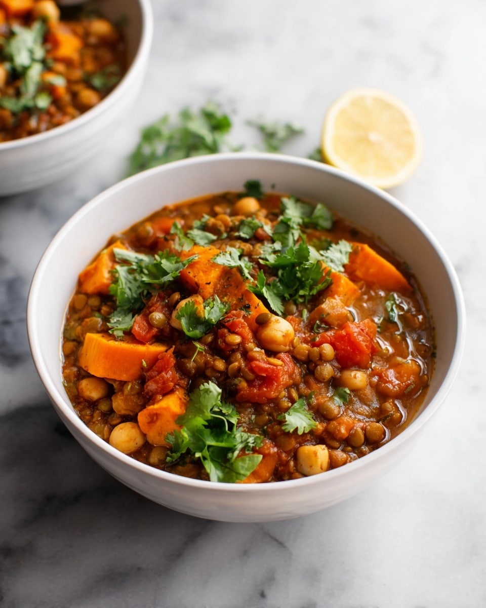 Sweet Potato Chickpea and Lentil Stew Recipe