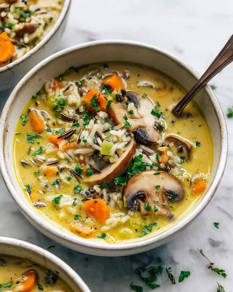 Creamy Mushroom Wild Rice Soup Recipe