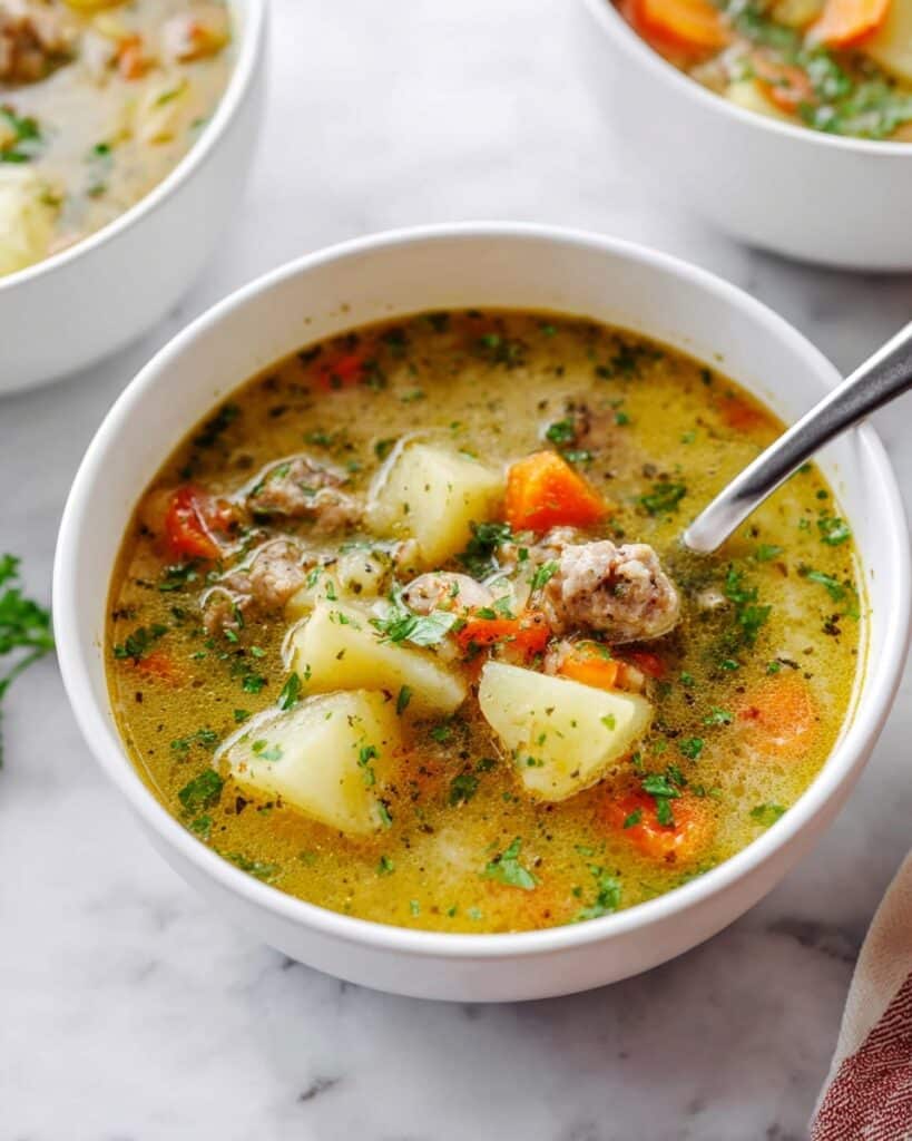 Caribbean-inspired Paleo Beef Soup with Sweet Potatoes and Cassava Dumplings Recipe