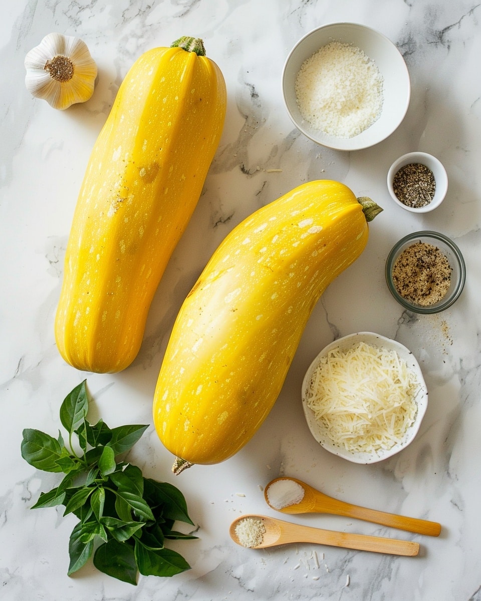 Single white plate featuring a neatly arranged portion of golden yellow squash rounds topped with a crispy layer of melted cheese and specks of cracked black pepper and sea salt, close-up view emphasizing the browned cheese crust and tender texture of the squash underneath, delicate layering visible in each slice, set on a white marble surface with natural lighting highlighting the glossy, savory finish, styled as a ready-to-eat plated serving, photo taken with an iphone --ar 4:5 --v 7